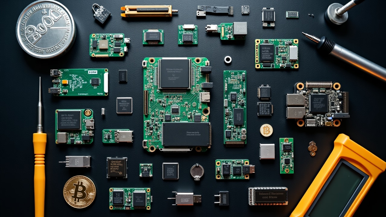 Hardware wallet components and repair tools